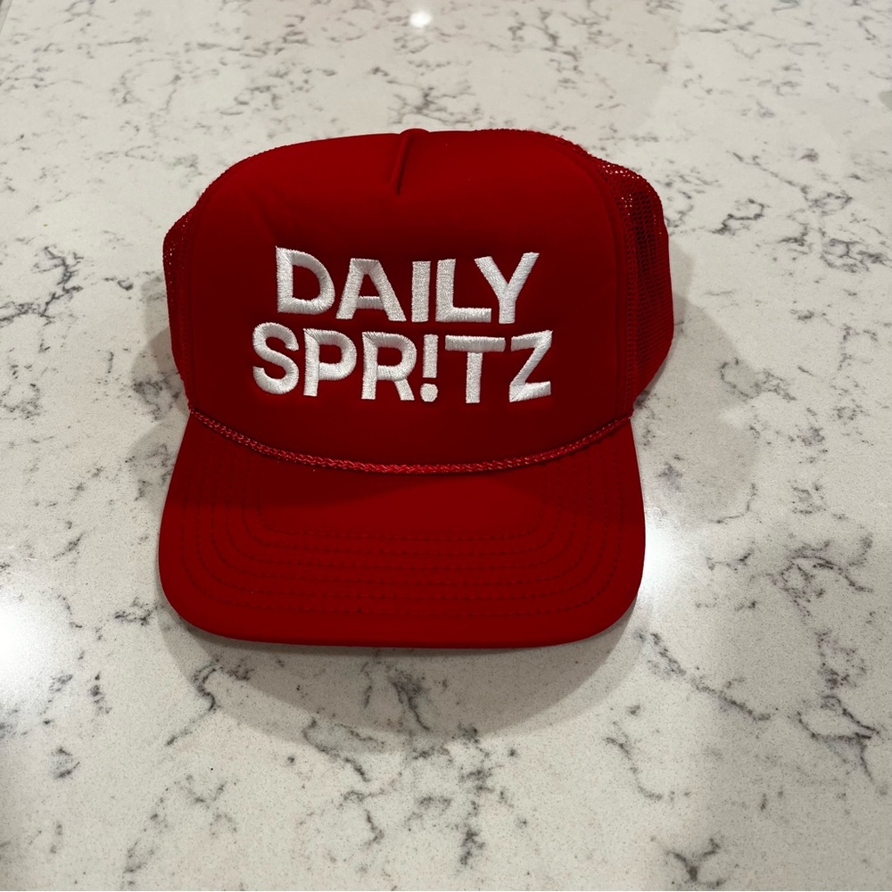 Daily Drills Red Daily Spritz Trucker Hat